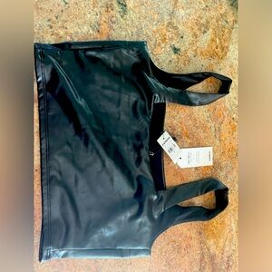 Express Faux Leather Top